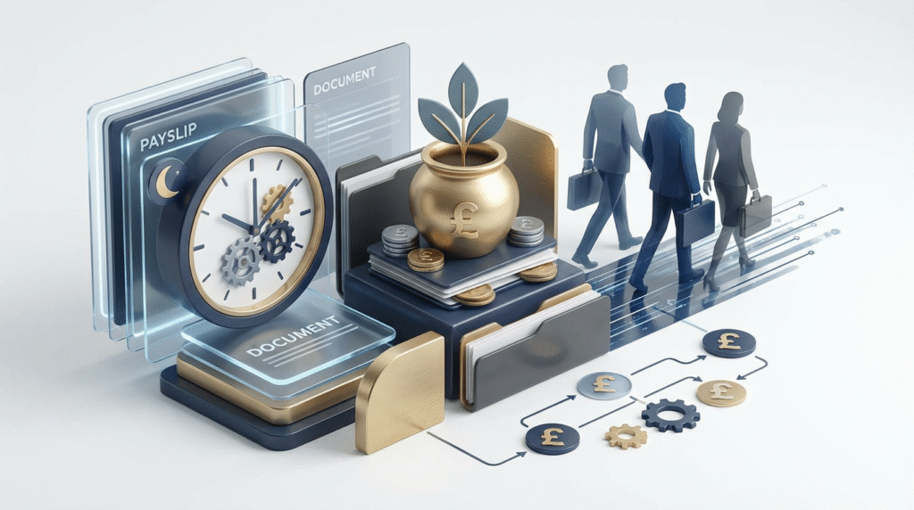 Business finance growth and payroll management concept