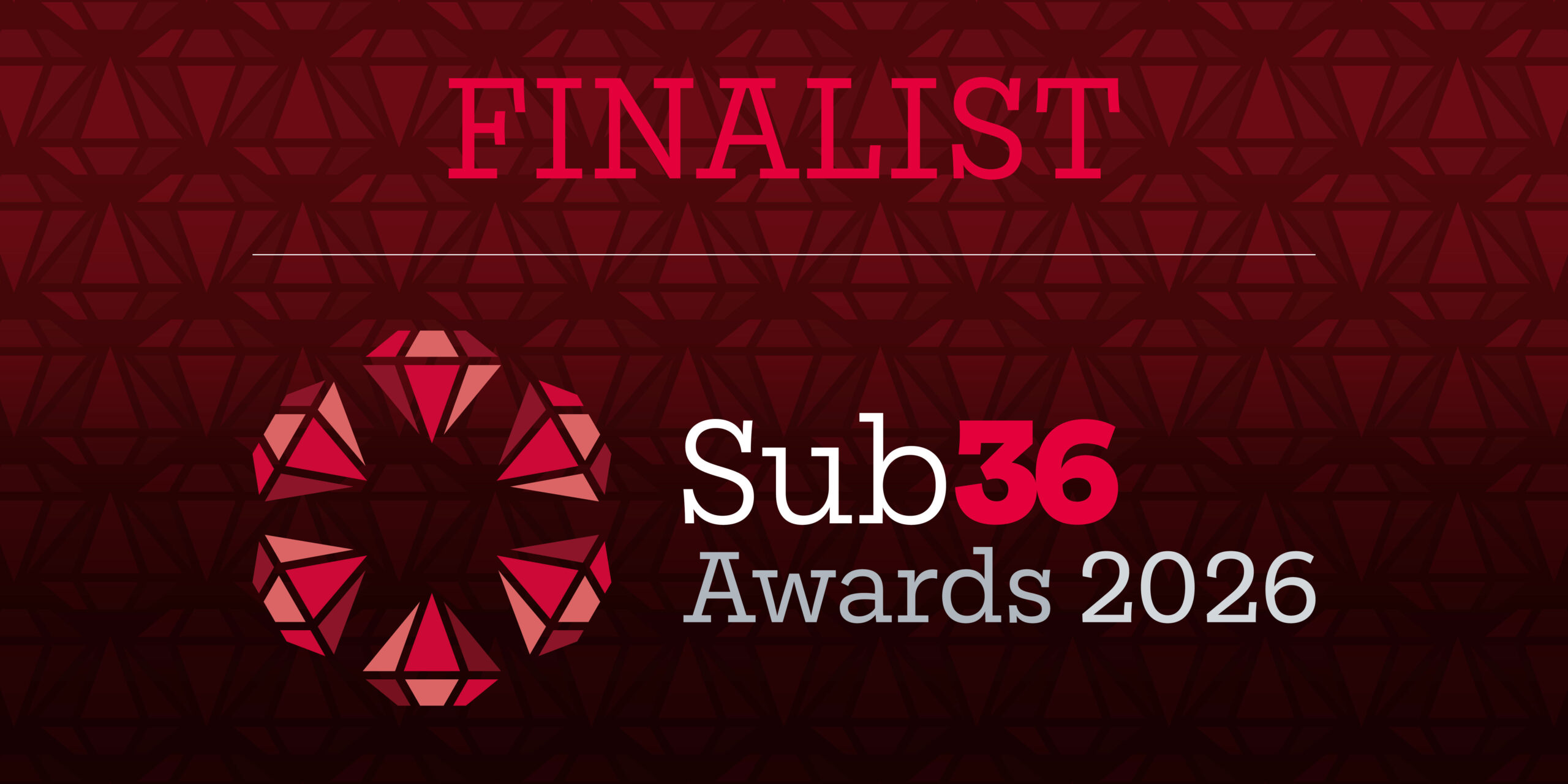 Sub36 Awards 2026 finalist logo, New Business Award category